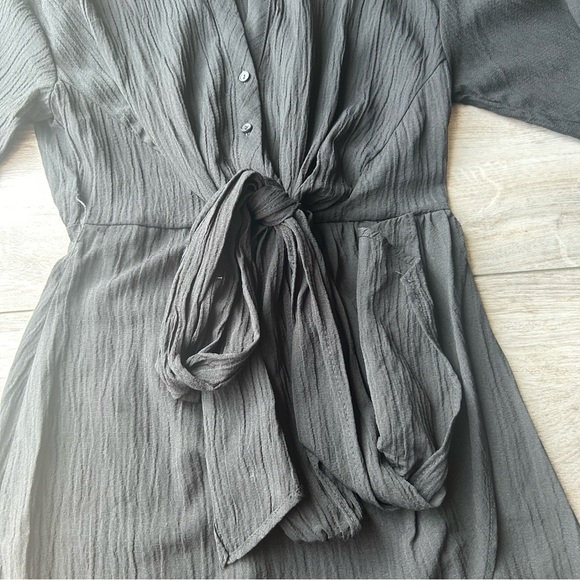 Zara  Faux Wrap Mini Shirt Dress - Picture 11 of 16